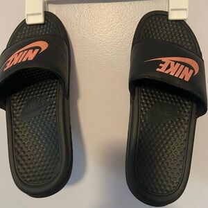 Nike black with pink logo